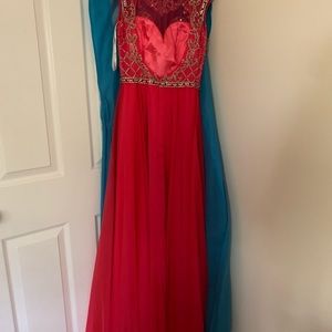 Watermelon prom/homecoming/spring formal dress